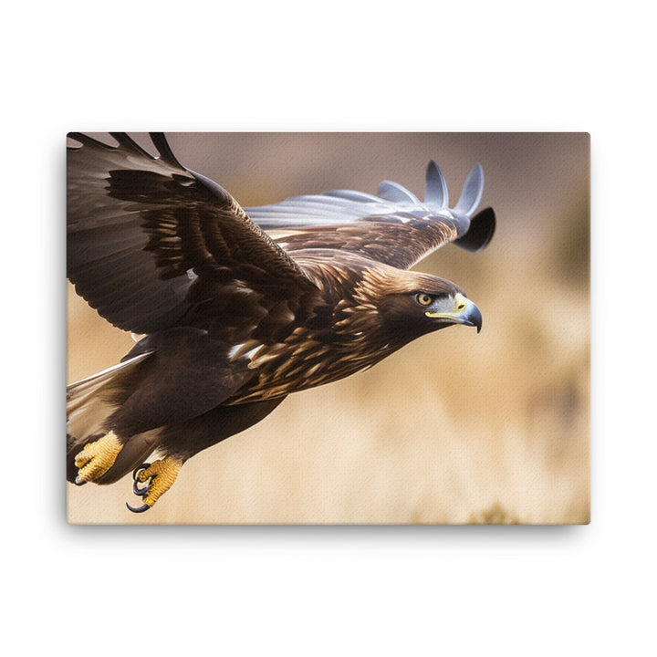 A Golden Eagle in mid flight canvas - Posterfy.AI