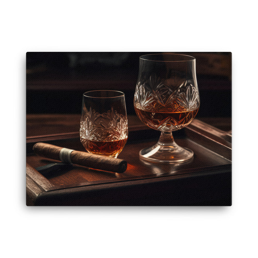 Rum and Cigar Pairing canvas - Posterfy.AI
