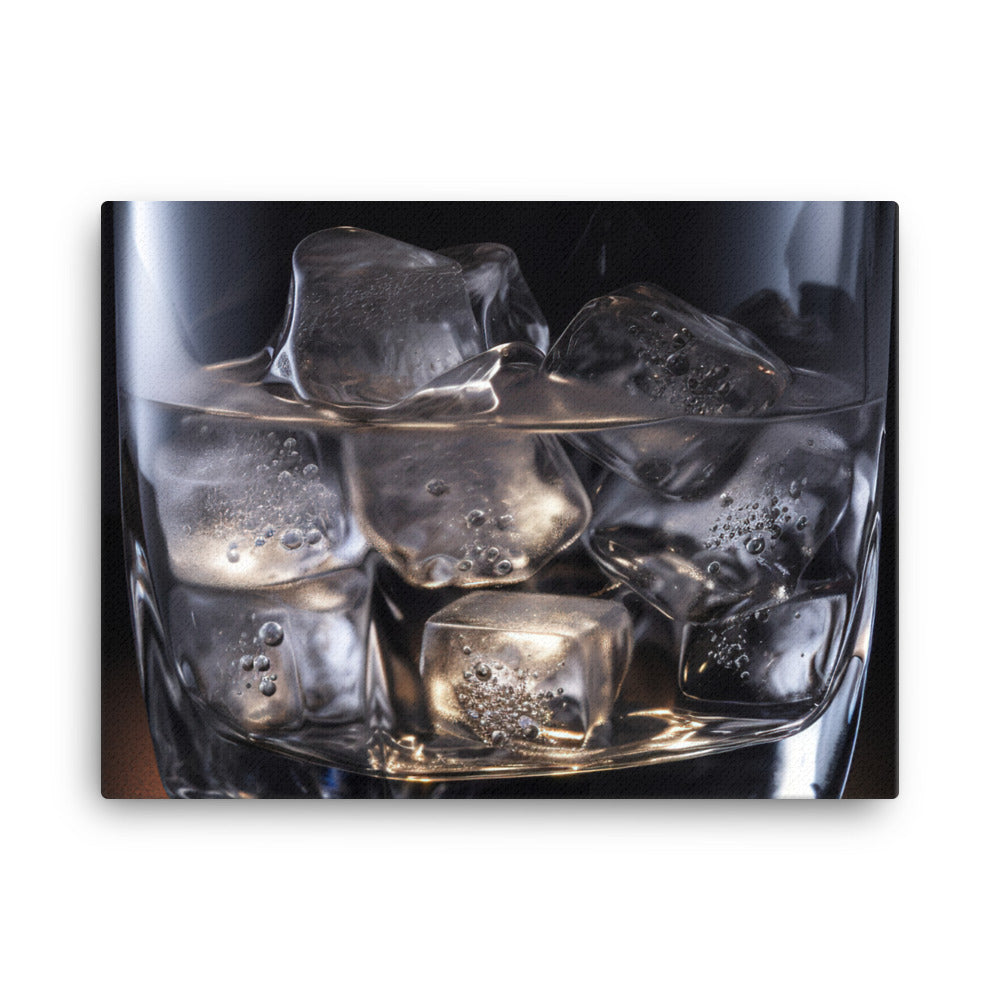Crystal Clear Vodka on Ice canvas - Posterfy.AI