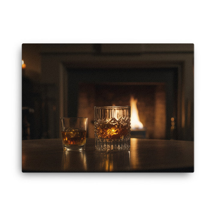 Whiskey by the Fire canvas - Posterfy.AI