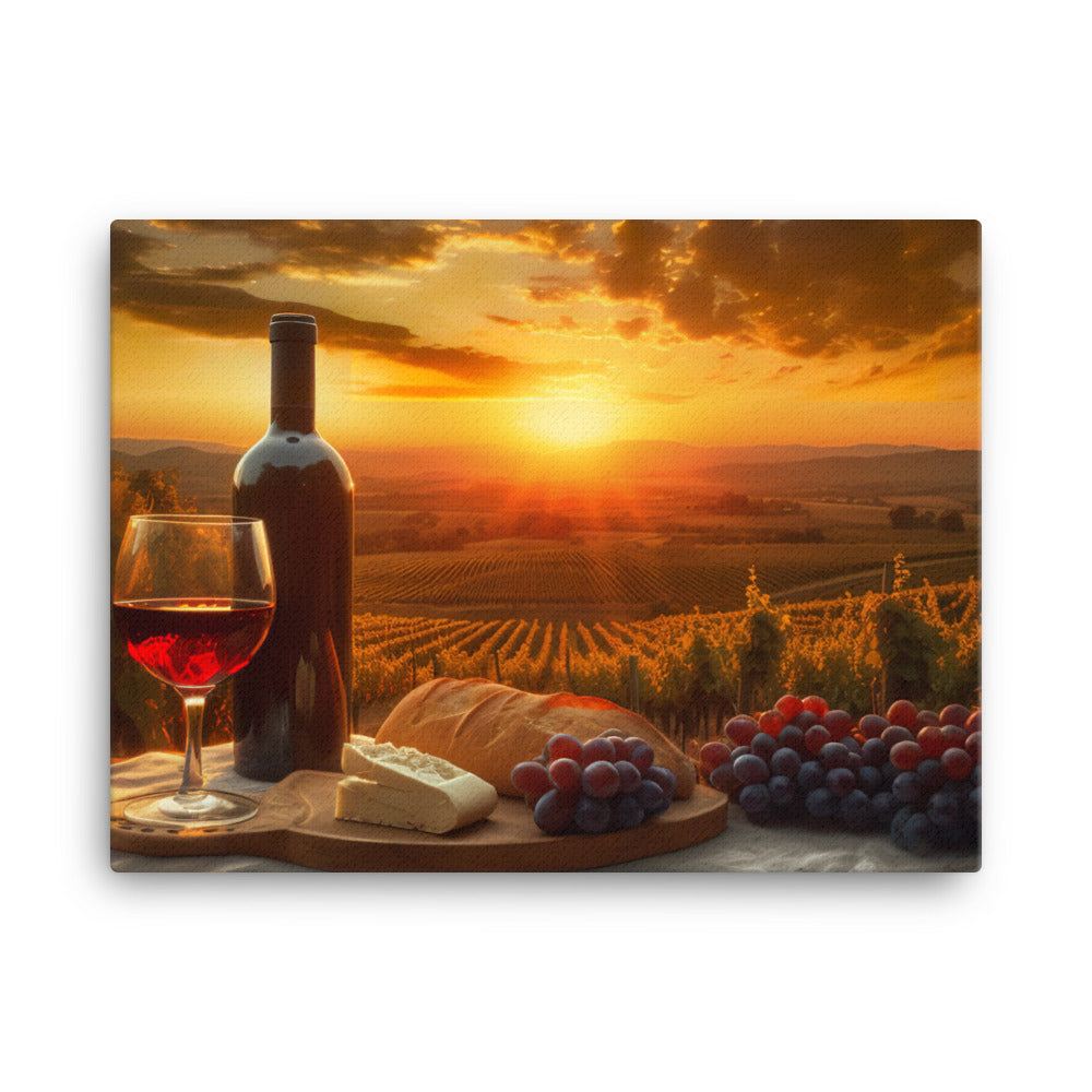 A Lush and Fruity Red Wine canvas - Posterfy.AI