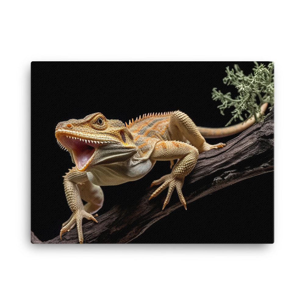 Bearded Dragon in Action canvas - Posterfy.AI