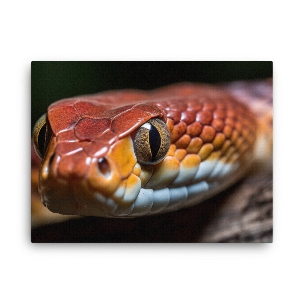 A corn snake looks up at the camera canvas - Posterfy.AI