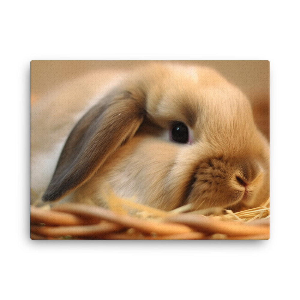 American Fuzzy Lop in a Basket canvas - Posterfy.AI