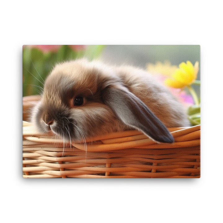 American Fuzzy Lop in a Basket canvas - Posterfy.AI