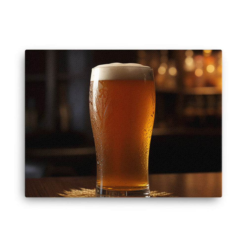 Frosty Pint of Wheat Beer canvas - Posterfy.AI