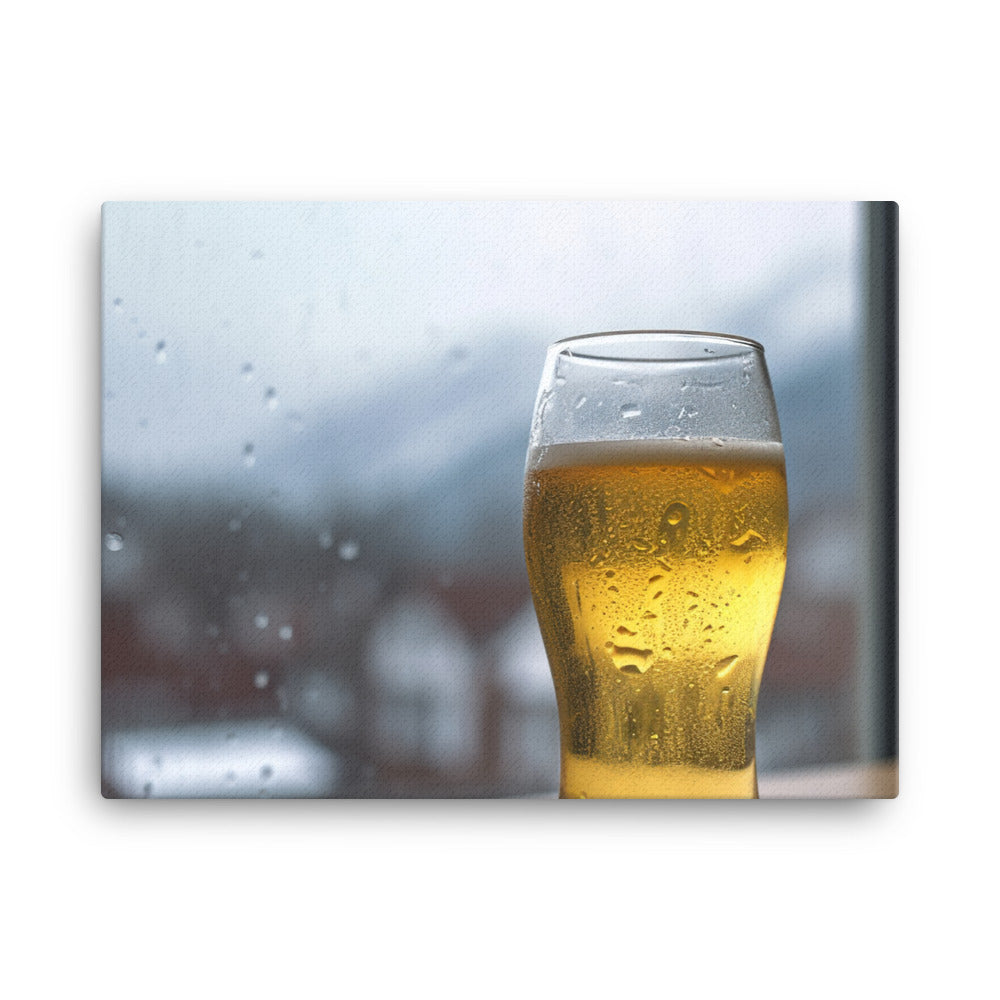 Chilled Pilsner with a view canvas - Posterfy.AI
