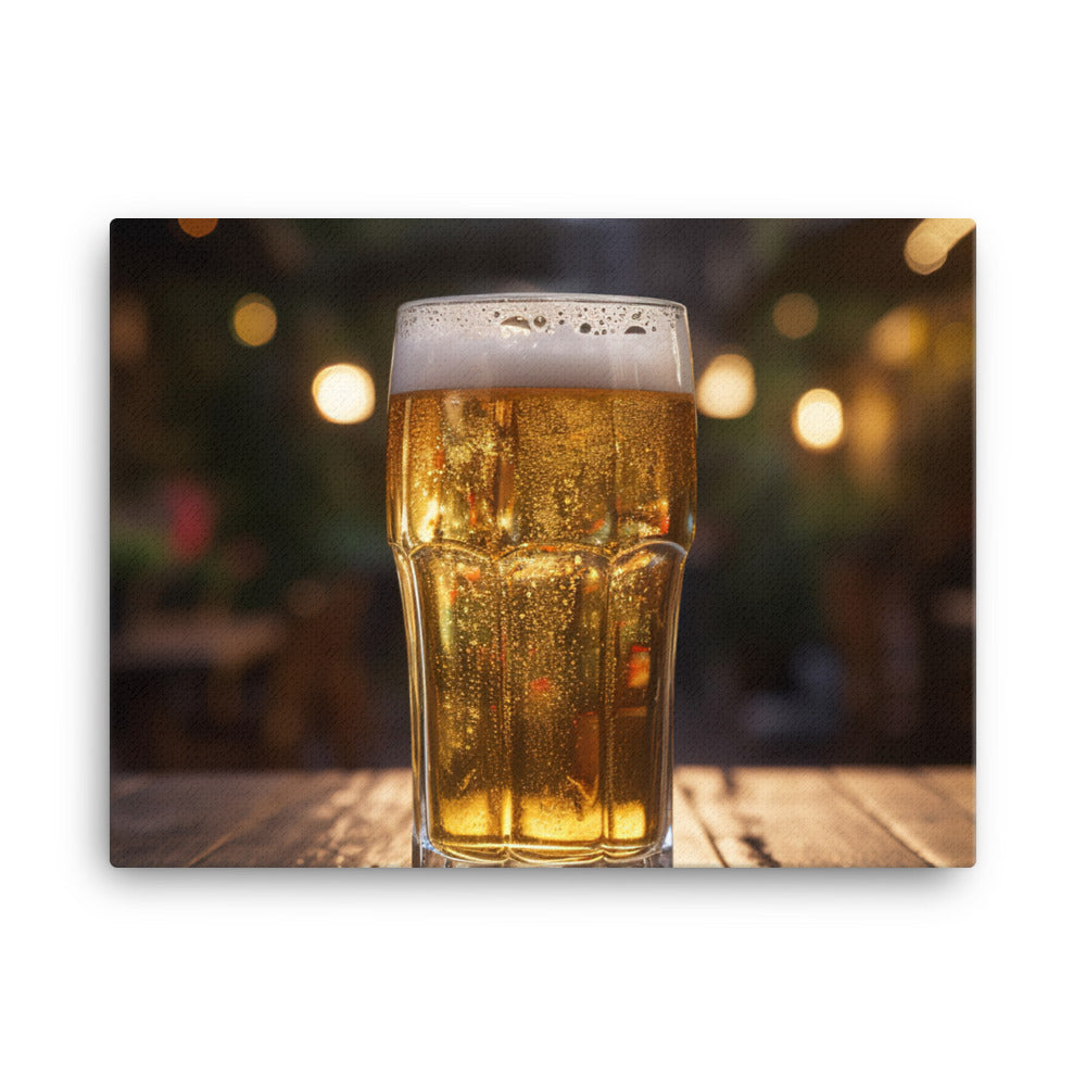 Refreshing Pint of Lager canvas - Posterfy.AI