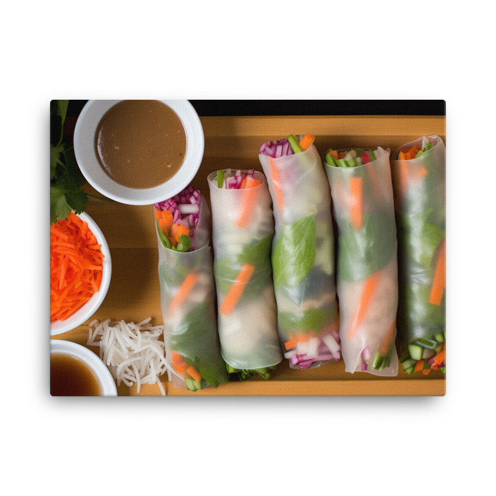 Vegan Spring Rolls 春卷 canvas - Posterfy.AI