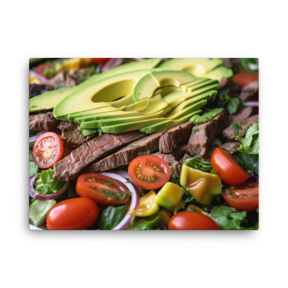 Grilled Skirt Steak Salad canvas - Posterfy.AI