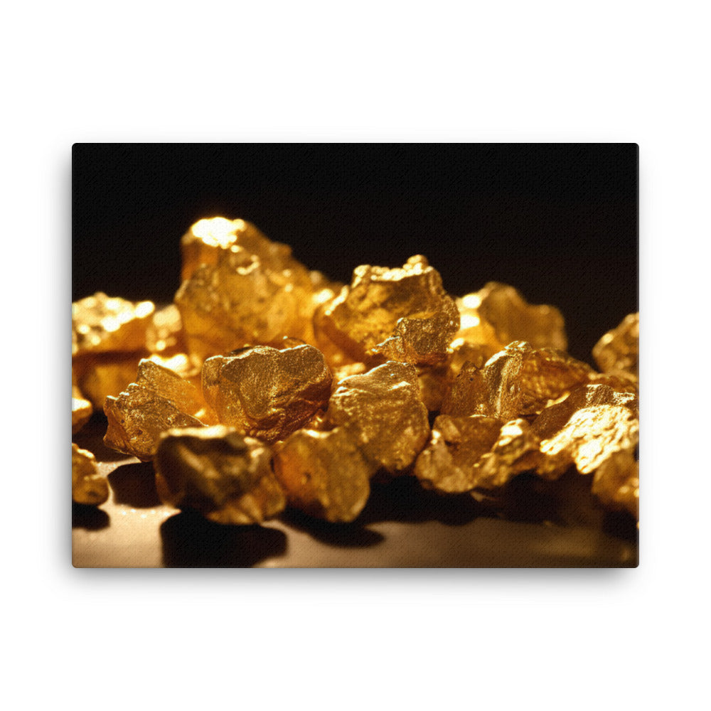 Shiny Gold Nuggets canvas - Posterfy.AI