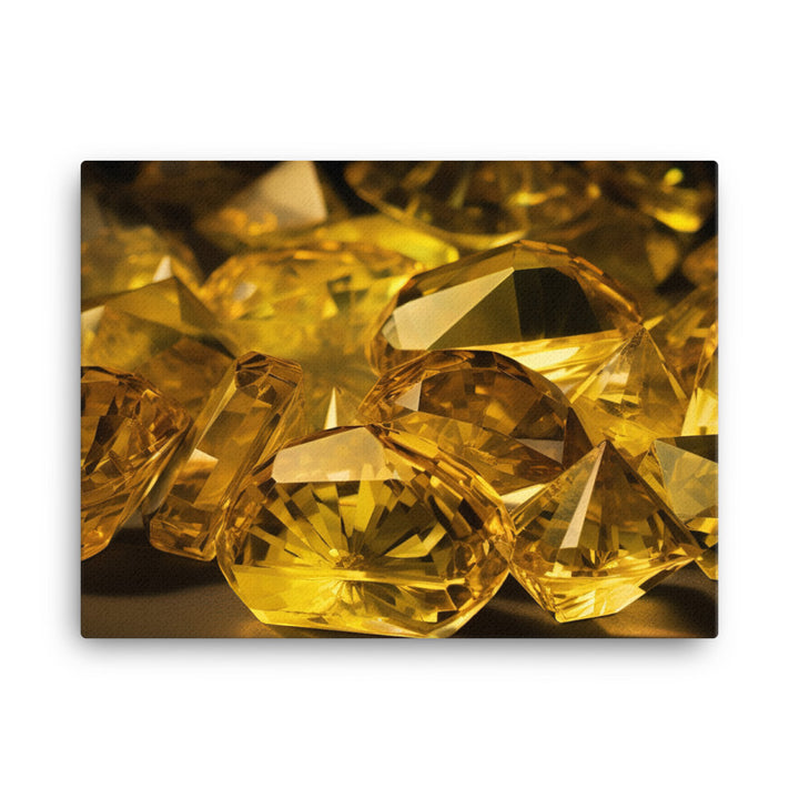 Glittering Heap of Yellow Diamonds canvas - Posterfy.AI