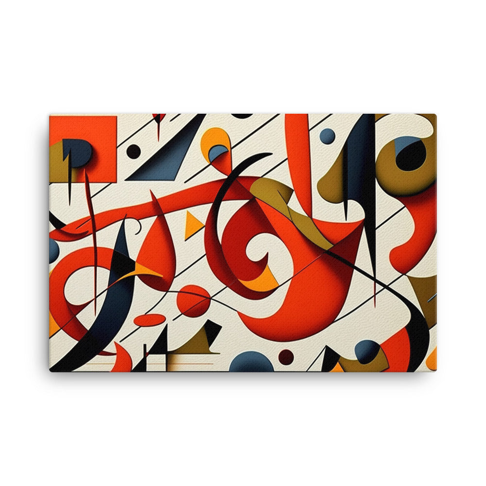 Musical notes in a simple abstract style canvas - Posterfy.AI