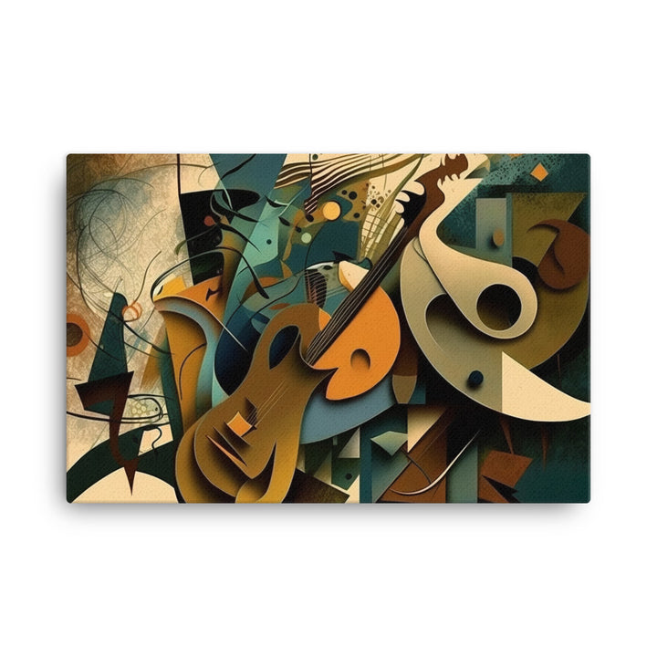 Jazz in simple abstract style canvas - Posterfy.AI