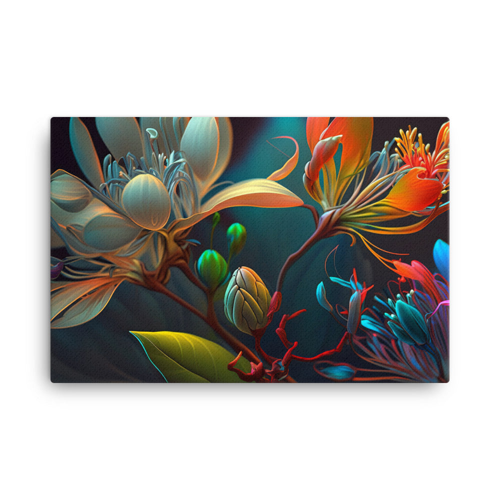 Colorful flora canvas - Posterfy.AI