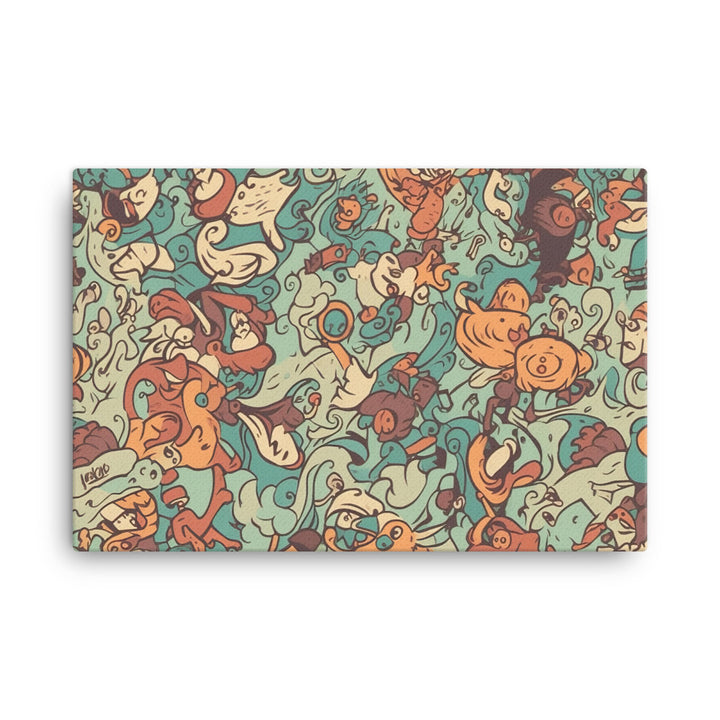 Cartoon Pattern canvas - Posterfy.AI