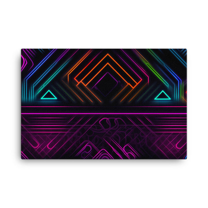 Neon Pattern canvas - Posterfy.AI
