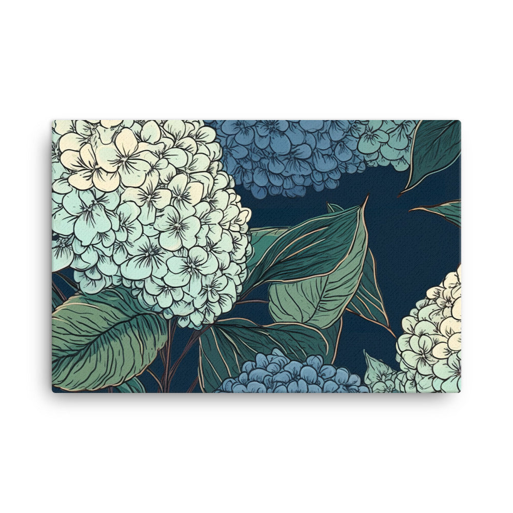 Hydrangea Pattern canvas - Posterfy.AI