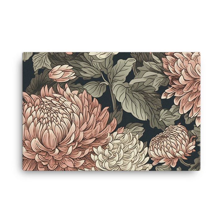 Chrysanthemum Pattern canvas - Posterfy.AI