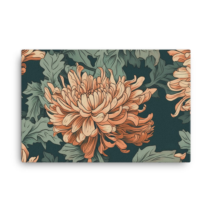 Chrysanthemum Pattern canvas - Posterfy.AI