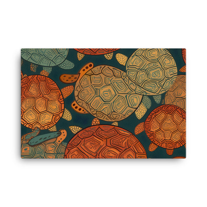 Turtle shells Pattern canvas - Posterfy.AI