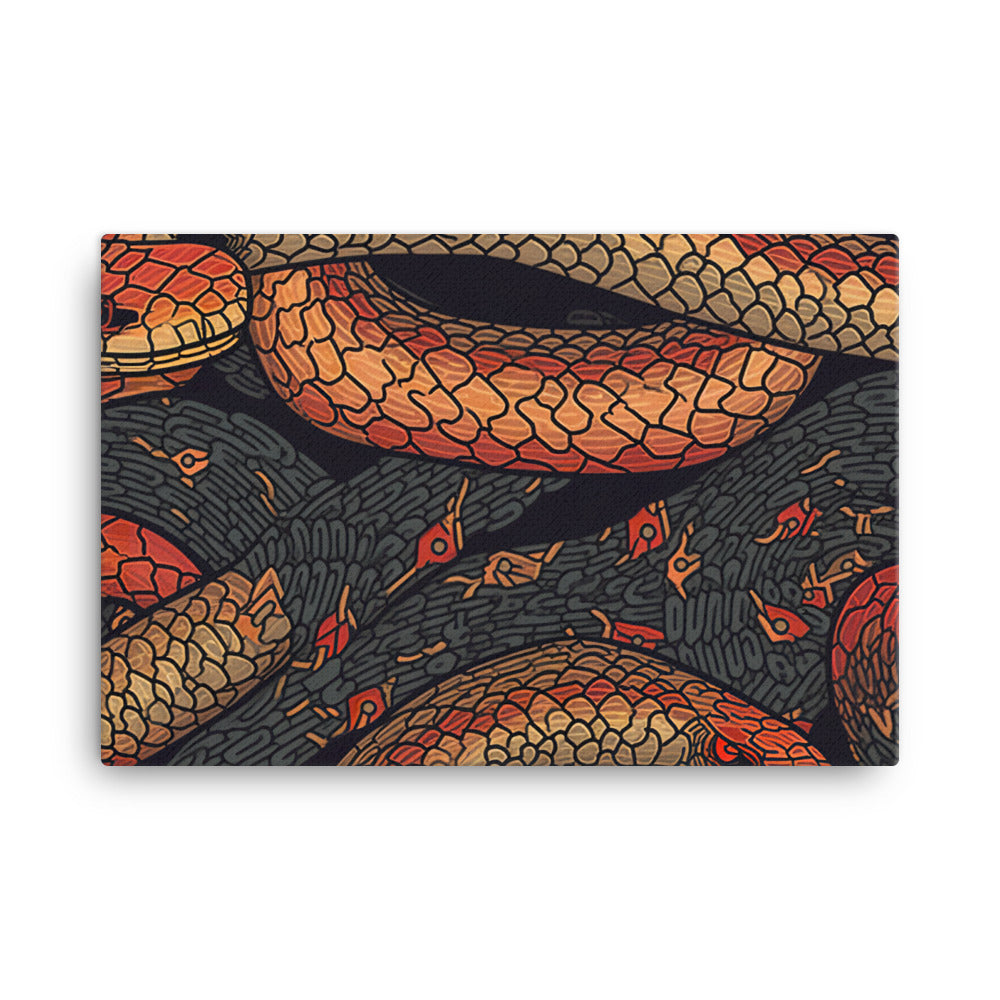 Snake slithers Pattern canvas - Posterfy.AI