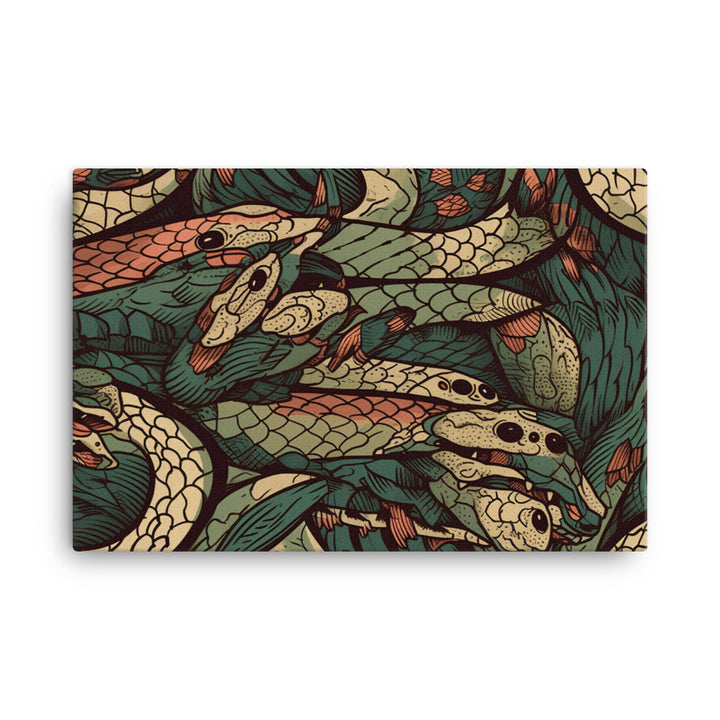 Snake slithers Pattern canvas - Posterfy.AI