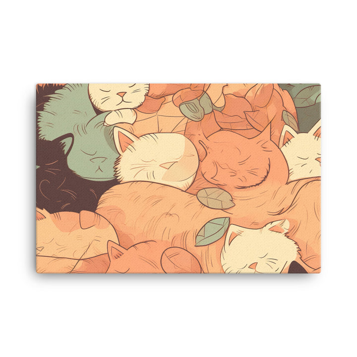 Kitten cuddles Pattern canvas - Posterfy.AI