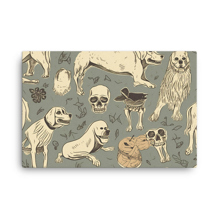 Dog Bones Pattern canvas - Posterfy.AI