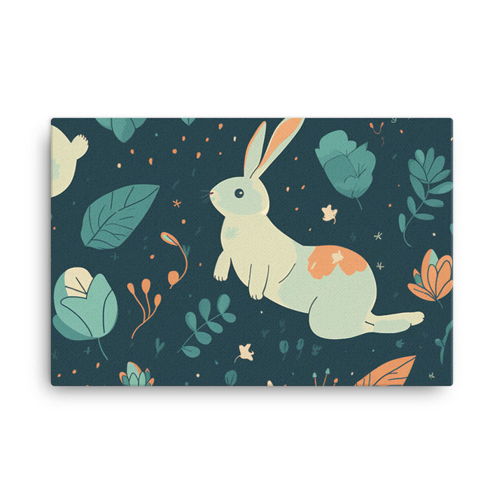 Bunny hops Pattern canvas - Posterfy.AI