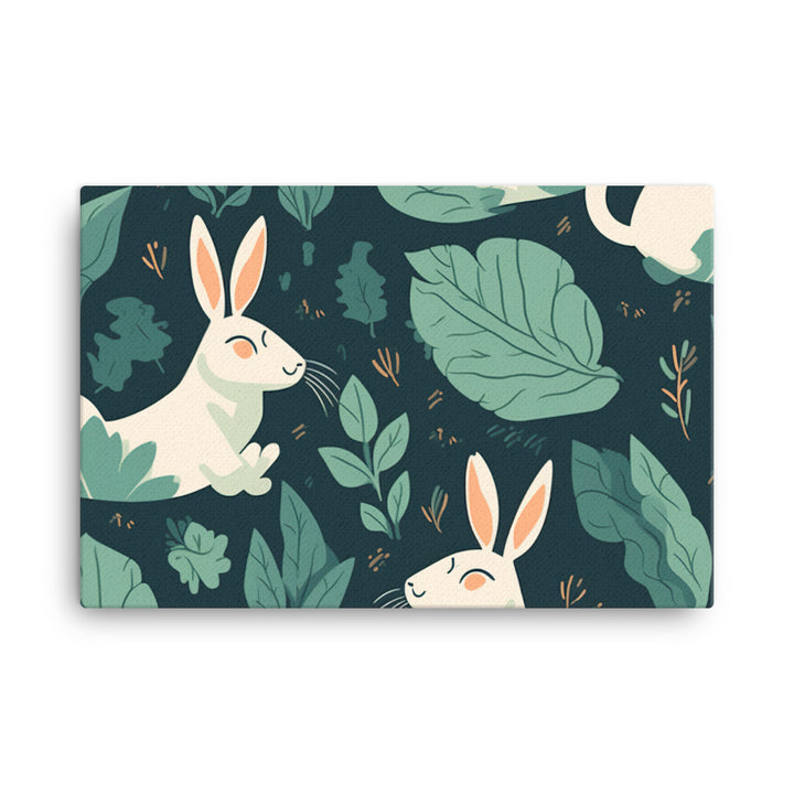 Bunny hops Pattern canvas - Posterfy.AI