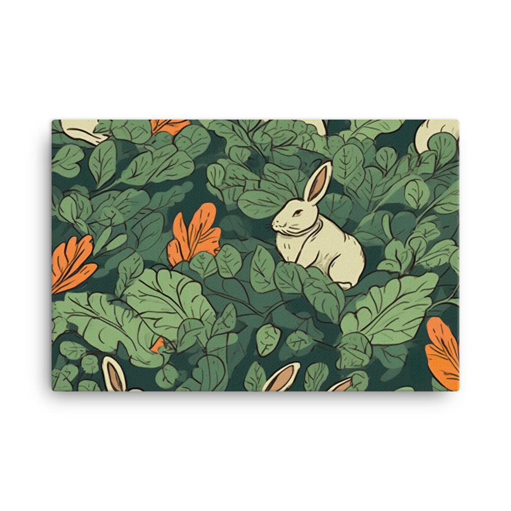 Bunny hops Pattern canvas - Posterfy.AI