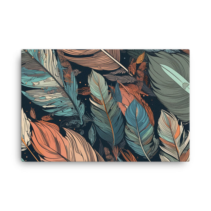 Bird feathers Pattern canvas - Posterfy.AI