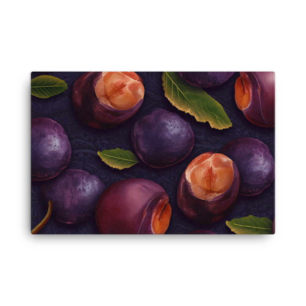 Plums Pattern canvas - Posterfy.AI