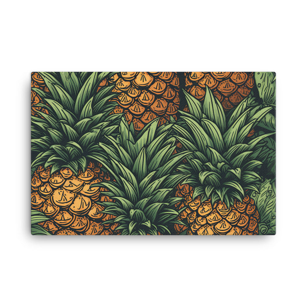 Pineapples Pattern canvas - Posterfy.AI