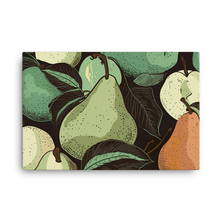 Pears Pattern canvas - Posterfy.AI