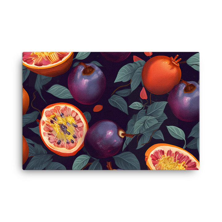 Passionfruit Pattern canvas - Posterfy.AI