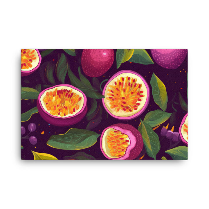 Passionfruit Pattern canvas - Posterfy.AI