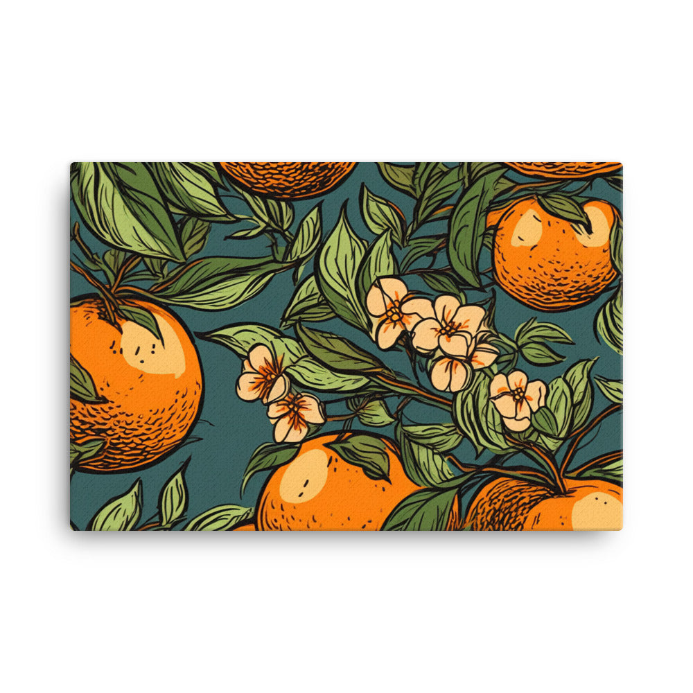 Oranges Pattern canvas - Posterfy.AI