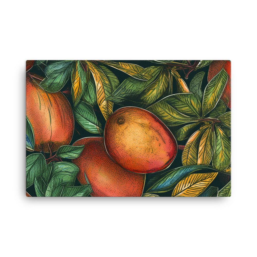 Mangoes Pattern canvas - Posterfy.AI