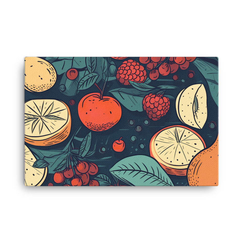 Grapefruit Pattern canvas - Posterfy.AI