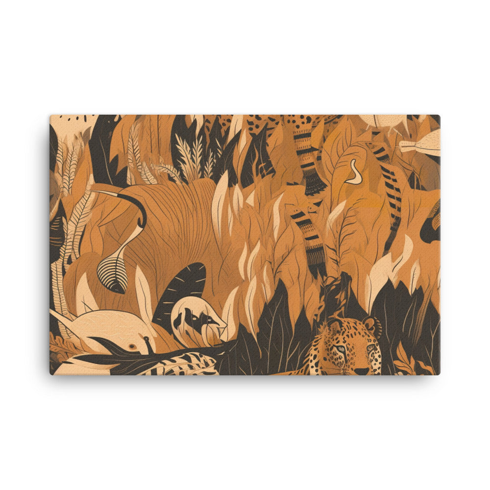 Wild Animal Pattern canvas - Posterfy.AI