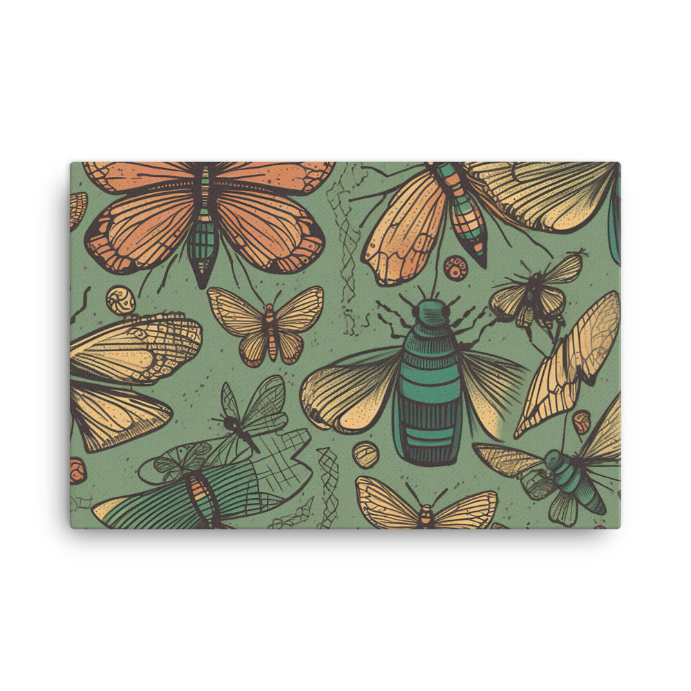 Insect Pattern canvas - Posterfy.AI