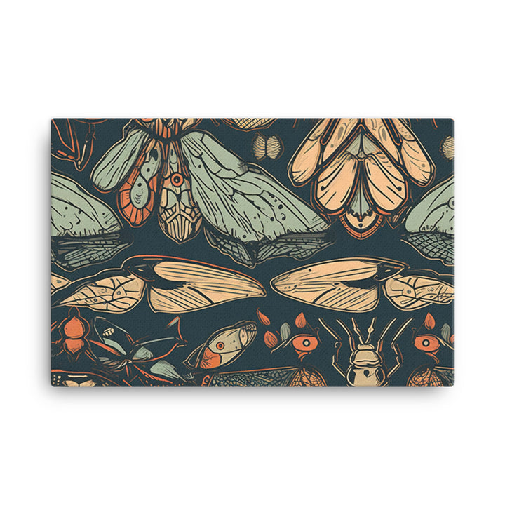 Insect Pattern canvas - Posterfy.AI