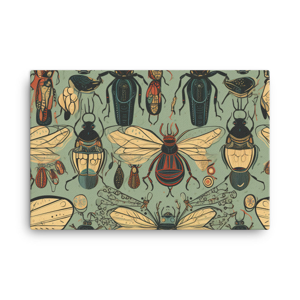 Insect Pattern canvas - Posterfy.AI