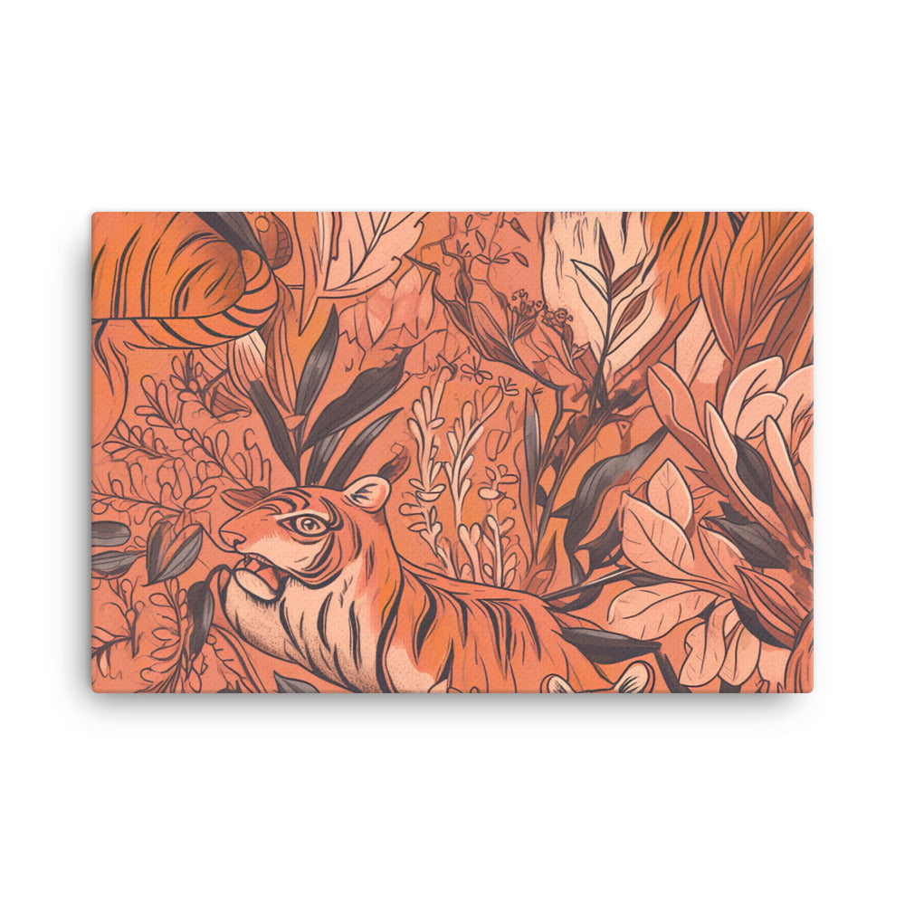 Wildlife Pattern canvas - Posterfy.AI
