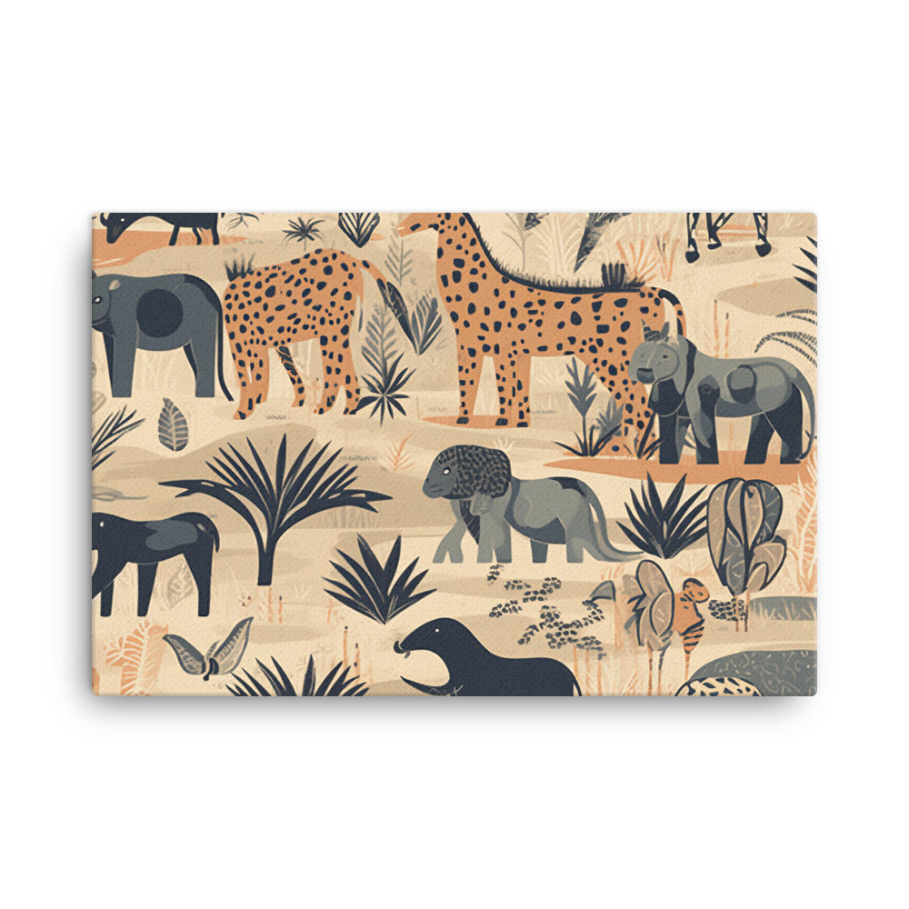 Safari Pattern canvas - Posterfy.AI
