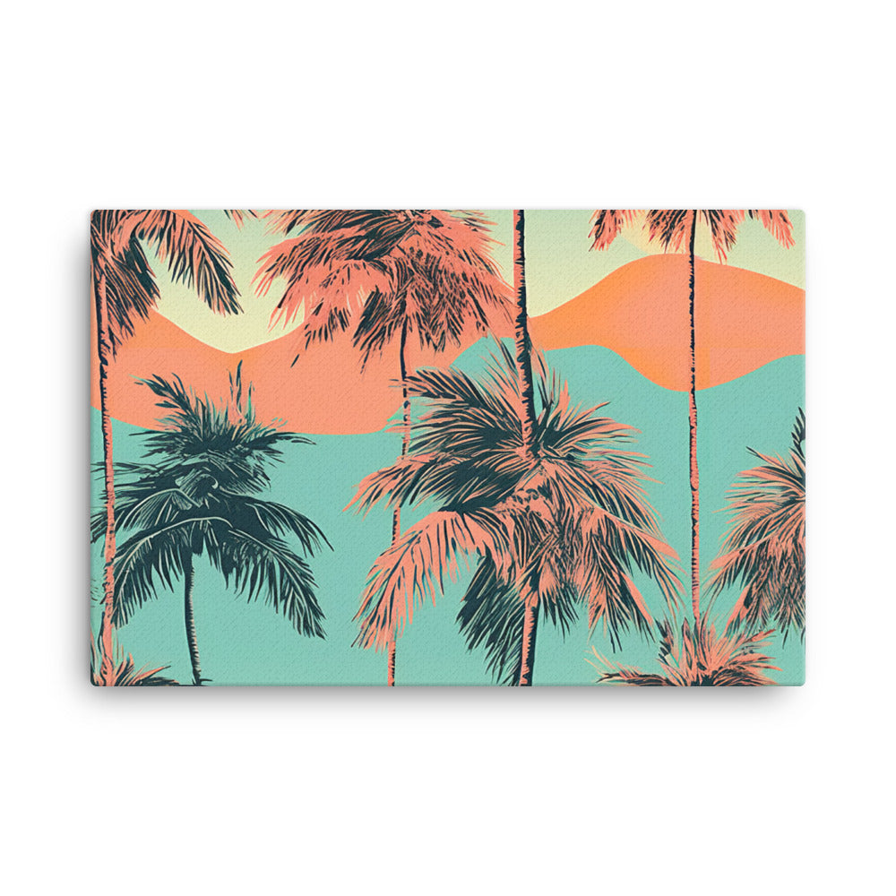 Palm Trees Pattern canvas - Posterfy.AI