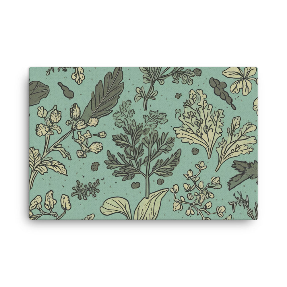 Herb Pattern canvas - Posterfy.AI