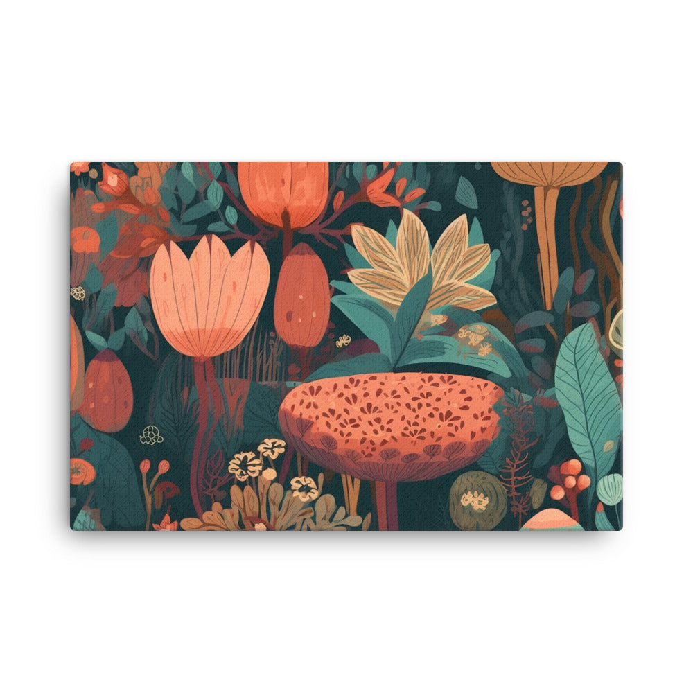 Garden Pattern canvas - Posterfy.AI